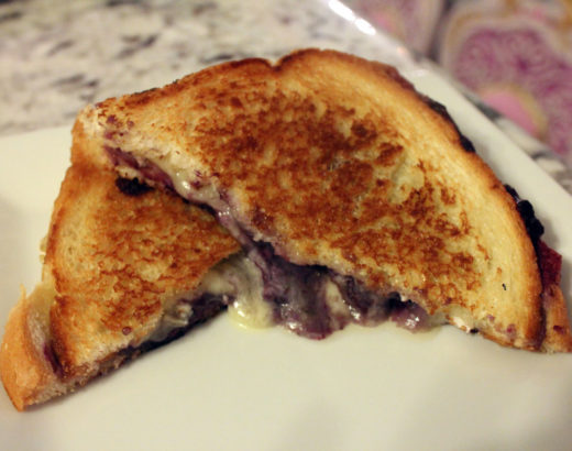 Boozy Blueberry Grilled Cheese