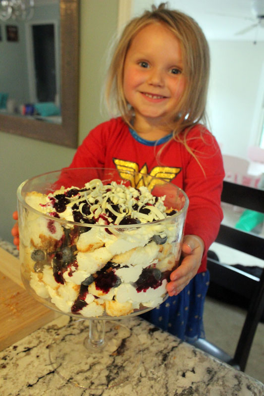 Fallen Angel Blueberry Trifle